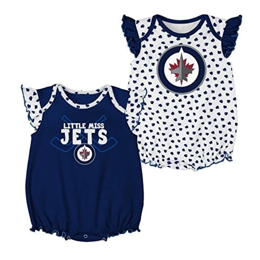 🍍 NHL Winnipeg Jets 24 Month Girls Hockey Onesie